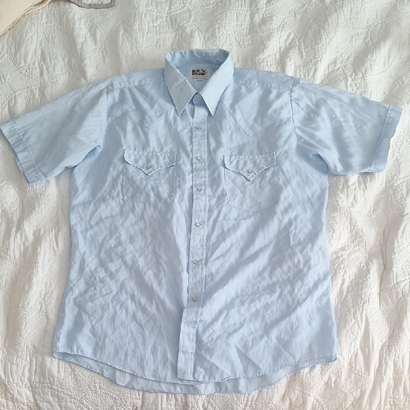 Ely Cattleman Light Blue Button Down Shirt - Picture 1 of 5